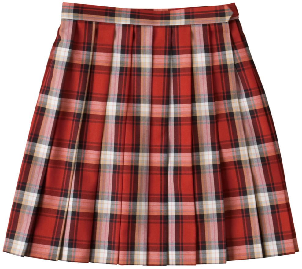 【新品】制服　Jスカート　175A60 制服 スカート 【1J40020】エンジ紺チェック柄 W60～W80丈48